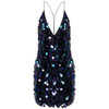 Women Sexy Backless Sequins Glitter Deep V Neck Dress Ladies Bandage Bodycon Sleeveless Evening Party Club Short Mini Dress Women Sexy Backless Sequins Glitter Deep V Neck Dress Ladies Bandage Bodycon Sleeveless Evening Party Club Short Mini Dress