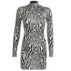 Fashion Sexy Women Bodycon Long Sleeve Zebra Striped Dress Clubwear Print Turtleneck Slim Dress Evening Party Mini Pencil Dress Fashion Sexy Women Bodycon Long Sleeve Zebra Striped Dress Clubwear Print Turtleneck Slim Dress Evening Party Mini Pencil Dress