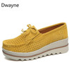 Women Flats Platform Loafers Ladies Elegant Genuine Leather Moccasins Shoes