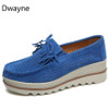 Women Flats Platform Loafers Ladies Elegant Genuine Leather Moccasins Shoes