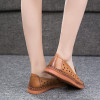 Genuine Leather  Women Flats Soft Breathable Hollow Out Elegant Loafers