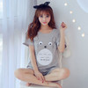 WAVMIT 2019 Summer Women Comfortable Cute Pajama Set Girl Print Pyjama Set Short Sleeve Sleepwear Suit Women Nightshirt Sets