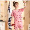 WAVMIT 2019 Summer Women Comfortable Cute Pajama Set Girl Print Pyjama Set Short Sleeve Sleepwear Suit Women Nightshirt Sets