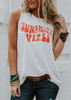 2019 Fashion Women Harajuku Tank Top Summer Sleeveless Female t shirt Tee Sunshine Vibes Print Vest Casual Lady Tops T-shirt