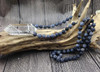 Quartz With Dragon Agate Mala Bead Necklace