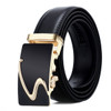 DWTS Men Belt Male Genuine Leather Belt Strap Belts For Men Top Quality Automatic Buckle black Belts Cummerbunds cinturon hombre