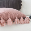 Solid Color Fringe Side Pillow Nordic Ins Style Wool Lantern Ball Pillow Creative Office Home Soft Sofa Cushion