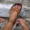 Plain  Flat  Peep Toe  Outdoor Flat Sandals