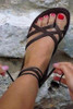 Plain  Flat  Peep Toe  Outdoor Flat Sandals