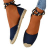 Plain  Flat  Ankle Strap  Round Toe  Casual Date Flat  Socofy  Sandals
