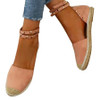 Plain  Flat  Ankle Strap  Round Toe  Casual Date Flat  Socofy  Sandals