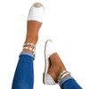 Plain  Flat  Ankle Strap  Round Toe  Casual Date Flat  Socofy  Sandals