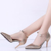 Stiletto  High Heeled  Ankle Strap  Point Toe  Date Event Pumps