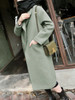 Longline Lapel Single Button Plain Pocket Woolen Coat