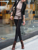 Basic Black Notch Lapel Single Button Blazer