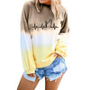 Casual Gradient Print Round Neck Sweatshirt