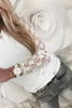 Round Neck Lace Plain T-Shirts