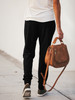 Fashion Elastic Strap Pure Colour Loose Casual Pants