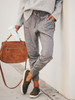 Fashion Elastic Strap Pure Colour Loose Casual Pants