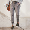 Fashion Elastic Strap Pure Colour Loose Casual Pants