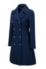 Lapel Double Breasted Plain Woolen Coats