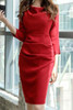 Cowl Neck  Plain Bodycon Dress