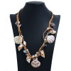 Natural Sea Shells Pearl Charm Necklace