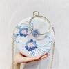 Round Shape Flower Evening Clutch Bag
