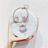 Round Shape Flower Evening Clutch Bag
