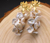 Pearl Dangle Flower Drop Earrings