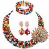 Multicolor Crystal Bead Wedding Jewelry Set