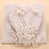 3Pc. Handmade Pearl Bead Bridal Hair Jewelry