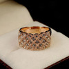 Crystal Gold and Silver Wedding Ring Crystal Gold and Silver Wedding Ring