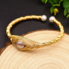 Natural Fresh Water Purple Pearl Adjustable Bangle
