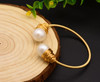 Handmade Natural Fresh Water Pearl Adjustable Bangle