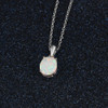 Oval Opal Necklace Pendant