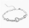 Ocean Heart Crystal Silver Bracelet