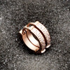Semi-Circle Inlaid Zircon Hoop Earrings