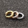 Semi-Circle Inlaid Zircon Hoop Earrings