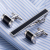 Elegant Tie Clip Cufflinks Set
