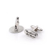 Silver Oval Cuff-links