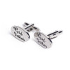 Silver Oval Cuff-links