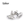Silver Oval Cuff-links