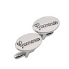 Silver Oval Cuff-links