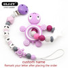 Baby Pacifier Clip Personalised Name Tortoise Silicone Baby Rattles Teething Soother Toy Dummy Clips  Holder  Russian name