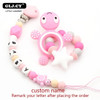Baby Pacifier Clip Personalised Name Tortoise Silicone Baby Rattles Teething Soother Toy Dummy Clips  Holder  Russian name
