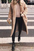 Woolen Long Lapels Solid Color Coat