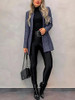 Fashion Pure Colour Tailored Collar Long Sleeve Splicing Coat