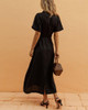 Suit Collar Single-Breasted Slim Maxi Dress