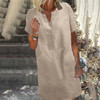 Fashion Cotton Loose Short Sleeves Casual Dresses